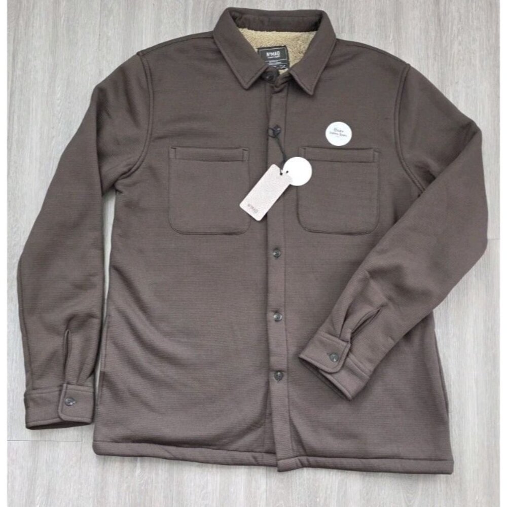 Nomad Sherpa Lined Shacket Men’s M Brown Button Front Shirt Jacket‎ - Picture 14 of 14